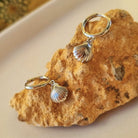 Oorbellen met schelp zilver