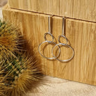 Oorbellen zilver met cirkel hanger