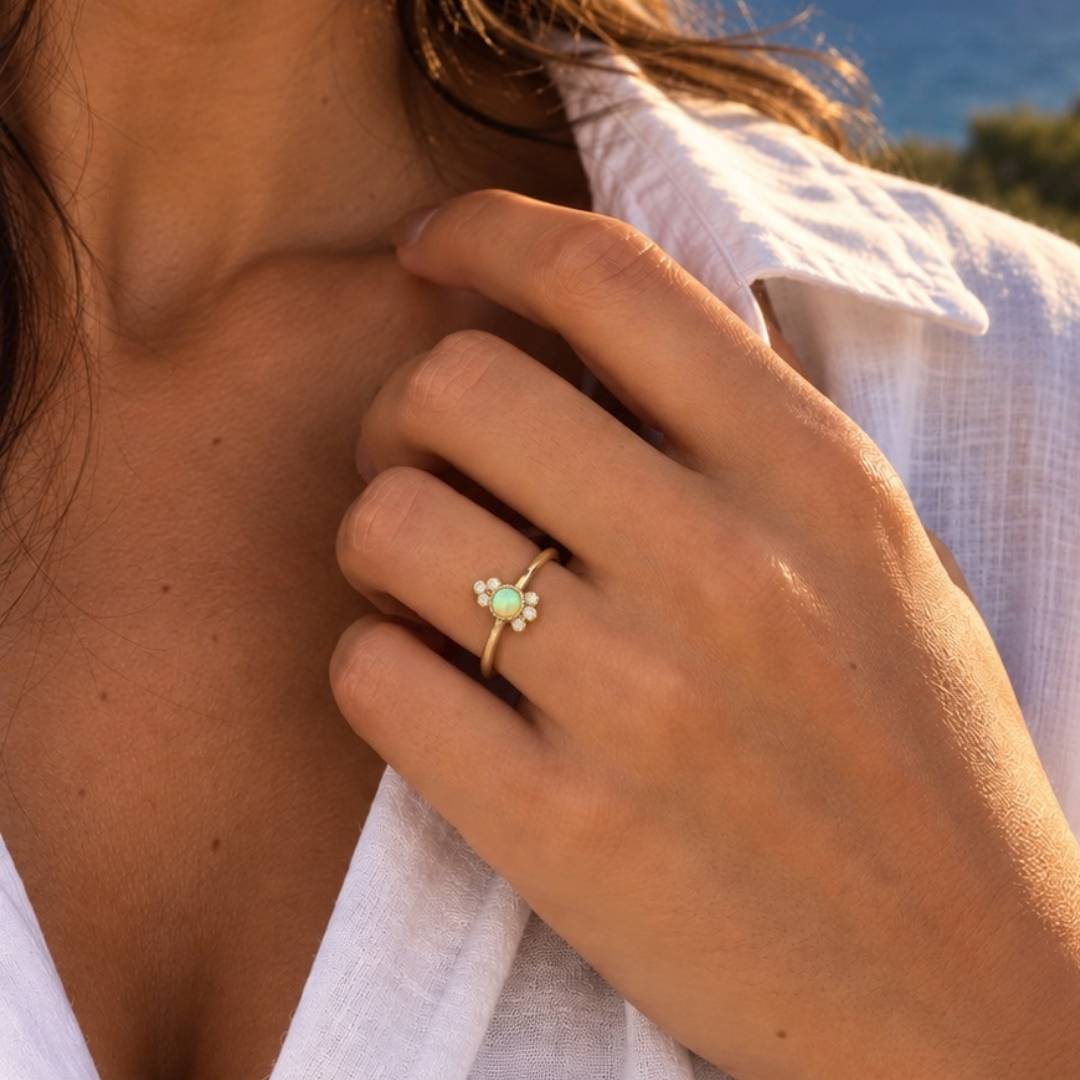 Opaal ring goud edelsteen kopen