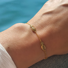 Roca de Piña - Pineapple bracelet with extension chain - goldplated 925 sterling silver- ananas armband verguld