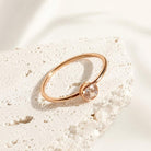 Ring rosé goud 18k met steen