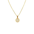 Roca de Piña – Evita Necklace – gold plated – white zirconia charm- ketting - trendy- festive