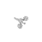 Roca de Piña- Marina star earcuff, rhodium plated 925 sterling silver, white zirconia, oorcuff, zilver, wit zirkoon, cadeau trendy sieraden