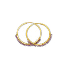 Roca de Piña Sofia hoops - amethyst goldplated 925 sterling silver - oorbellen - gemstone - edelsteen