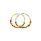 Roca de Piña Sofia hoops - tourmaline goldplated 925 sterling silver - oorbellen - gemstone - edelsteen