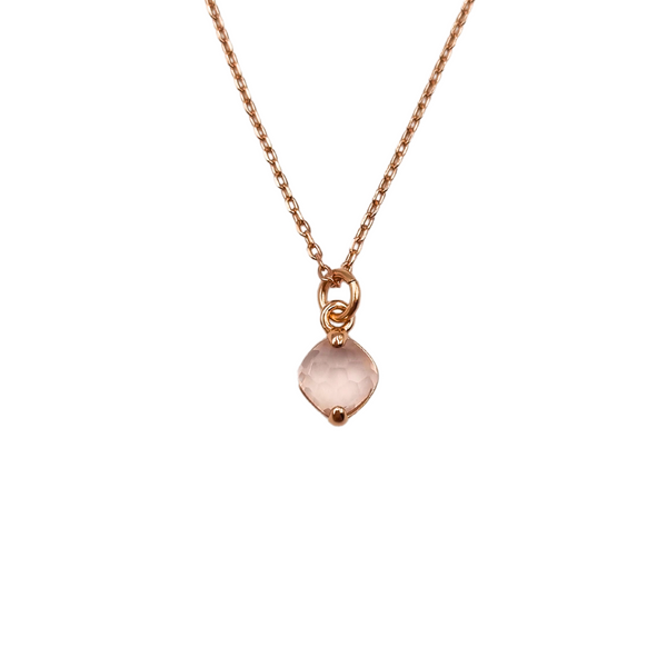 Purelei Ehā Lau Ketting met klaverblad hanger & zirkonia, waterdicht & verstelbaar – roestvrij staal, 14 K verguld, 18 K rosé verguld of