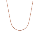 Rose Singapore necklace, rose-goldplated 925 sterling silver, white zirconia, festive, ketting rose verguld feestelijk