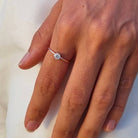 Rosé goud ring met steen