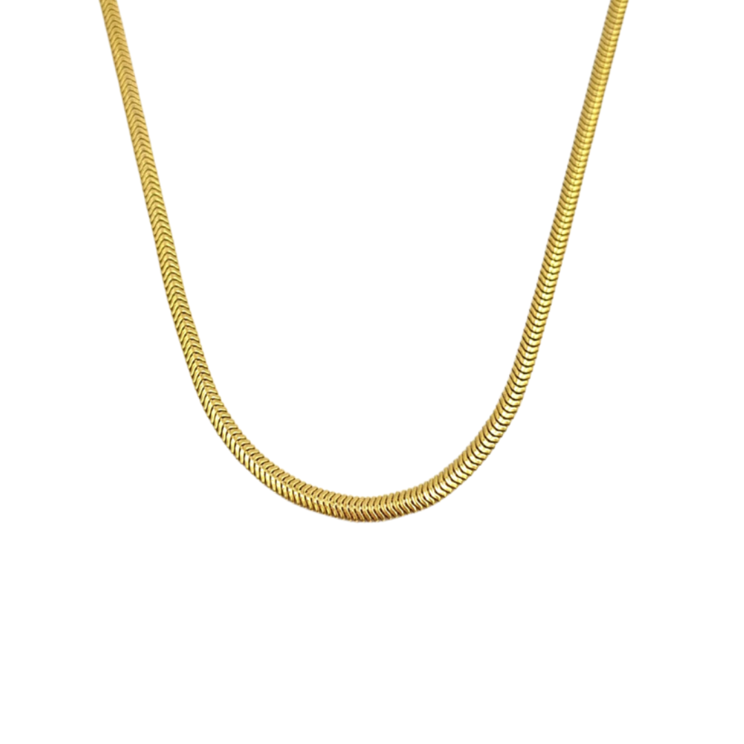 Roca de Piña – Savannah snake necklace – snake necklace – gold plated sterling silver