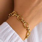 Schakelarmband goud dames ronde schakels
