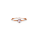 Sia Rose goldplated 925 sterling silver ring, white zirconia - rose verguld zilveren ring, witte zirkonia