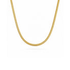 Slangen ketting goud plat