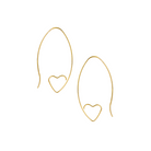 Spiral heart earrings 18k goldplated sterling silver, verguld zilver, spiraal hart oorbellen