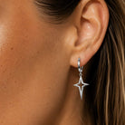 Ster oorbellen zilver Lucia