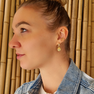 Roca de Piña - Maya earrings - goldplated 925 sterling silver - colourful zirconia