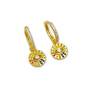 Roca de Piña - Maya earrings - goldplated 925 sterling silver - colourful zirconia