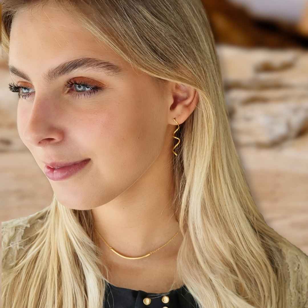 Vergulde ketting met boogje Bow - Verguld Zilver Dames Sieraden