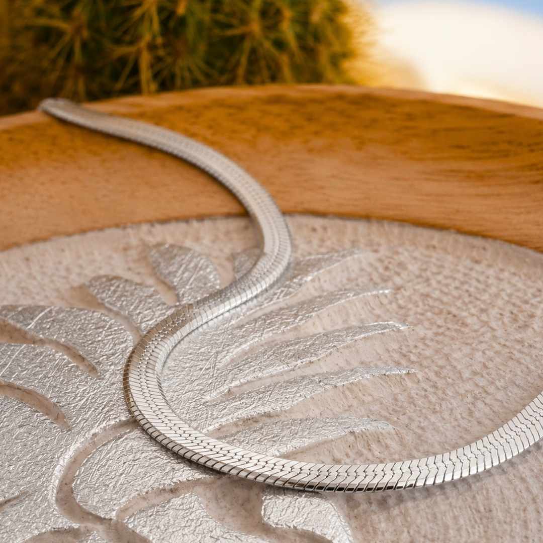Visgraat ketting zilver herringbone