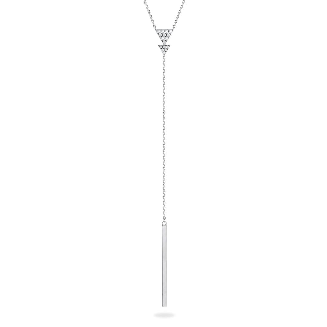Zilveren Y Ketting lang met hanger