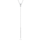 Zilveren Y Ketting lang met hanger