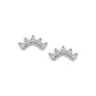 Zilver oorknopjes met steentjes dames  