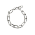 Zilver schakelarmband dames rvs