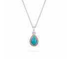 Zilveren Ketting met turquoise steen