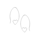 Oorbellen hart 925 sterling zilver dames