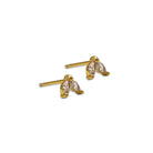 Zoe studs- oorstekers- verguld- zirkonia- earstuds