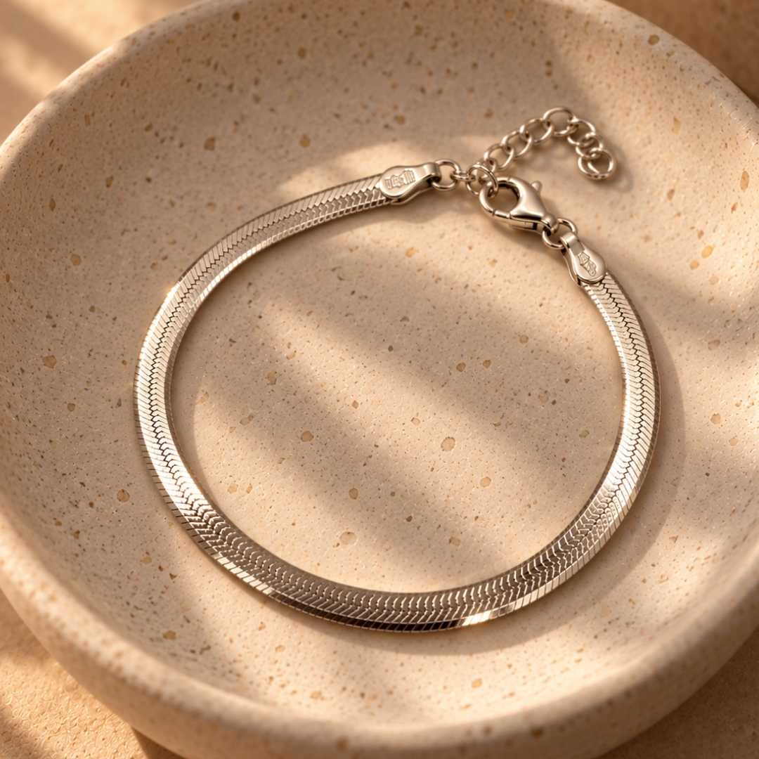 armband Zilver Platte schakel dames kopen