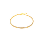 Gouden tennis armband witte steen vrouw