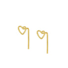 Roca de Piña - Little heart earstud - goldplated 925 sterling silver - earring