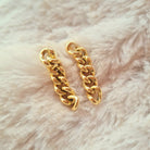 Roca de Piña- Cold chain earring - gold plated- 925 sterling silver