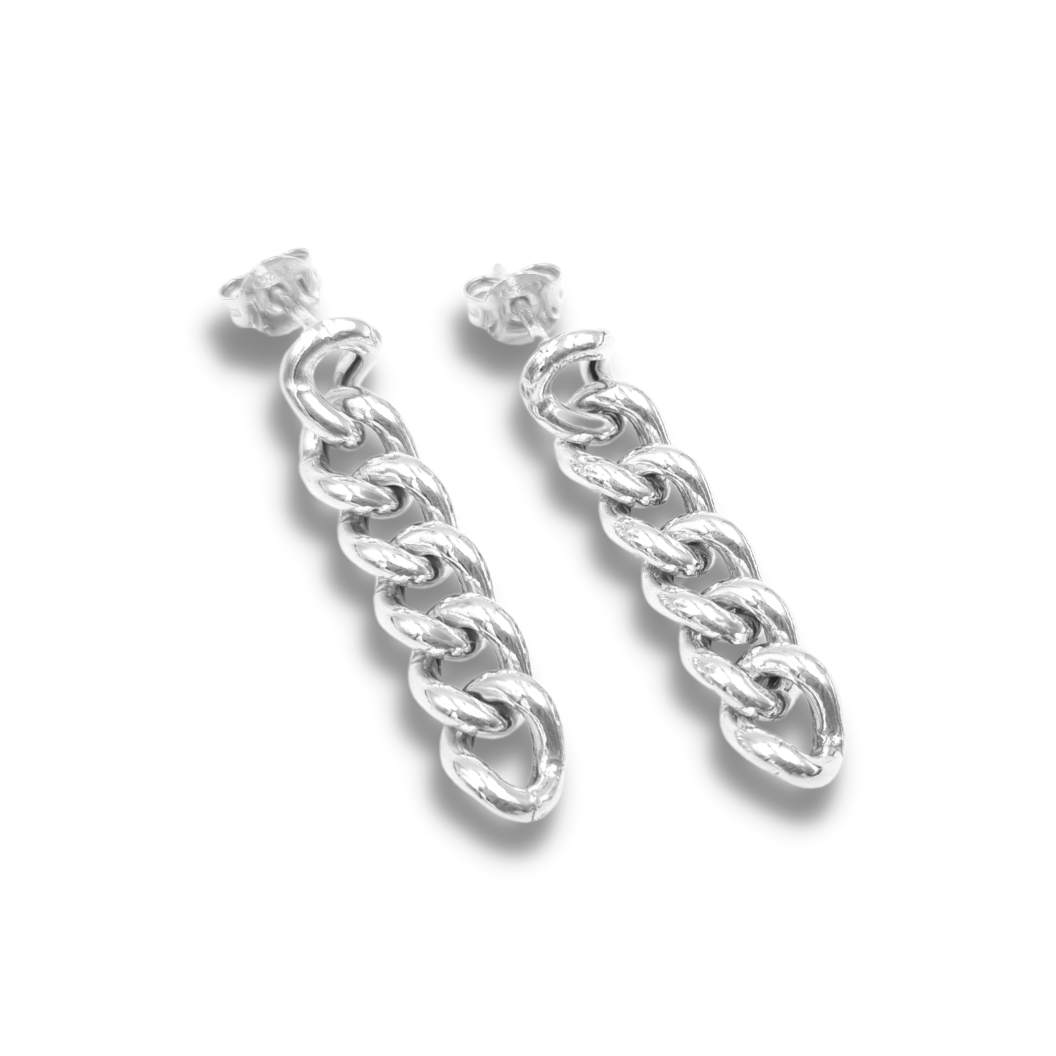 Roca de Piña- Cold chain earring - 925 sterling silver