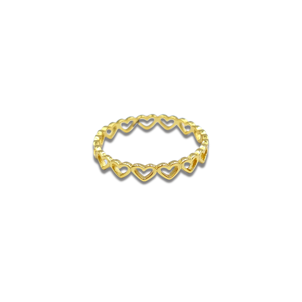 Roca de Piña- Heart ring- goldplated- festive