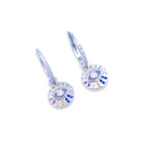 Roca de Piña- Maya earrings, 925 sterling silver - rhodium plated- colourful zirconia