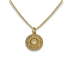 Roca de Piña - Azteca necklace gold plated 925 sterling silver - charm- token