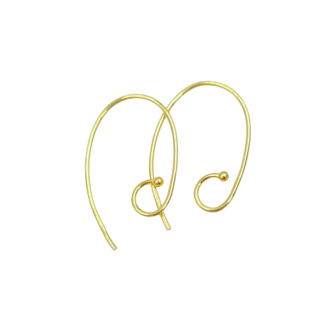 Roca de Piña- Spiral hoops- gold plated- 925 sterling silver