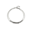 Roca de Piña- Herringbone bracelet- rhodium plated 925 sterling silver