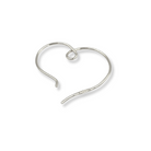 Zilveren oorbellen dames van 925 sterling zilver hart spiraal