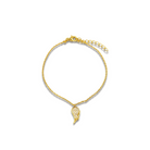 Roca de Piña- Angel wing bracelet- goldplated 925 sterling silver- white zirconia - sparkle- festive