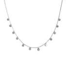 Roca de Piña - Coin necklace- rhodium plated 925 sterling silver