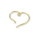 Gouden hart oorbellen dames van verguld zilver