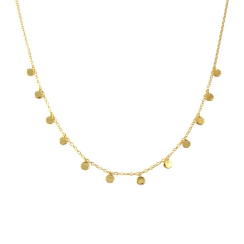 Gouden muntketting gold plated zilver