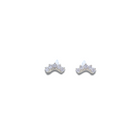 Roca de Piña- Little darling earrings- rhodium plated 925 sterling silver- white zirconia - sparkle- festive