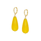 Roca de Piña – Yellow drops- gold plated- 925 sterling silver, yellow (ochre) agate, gemstone