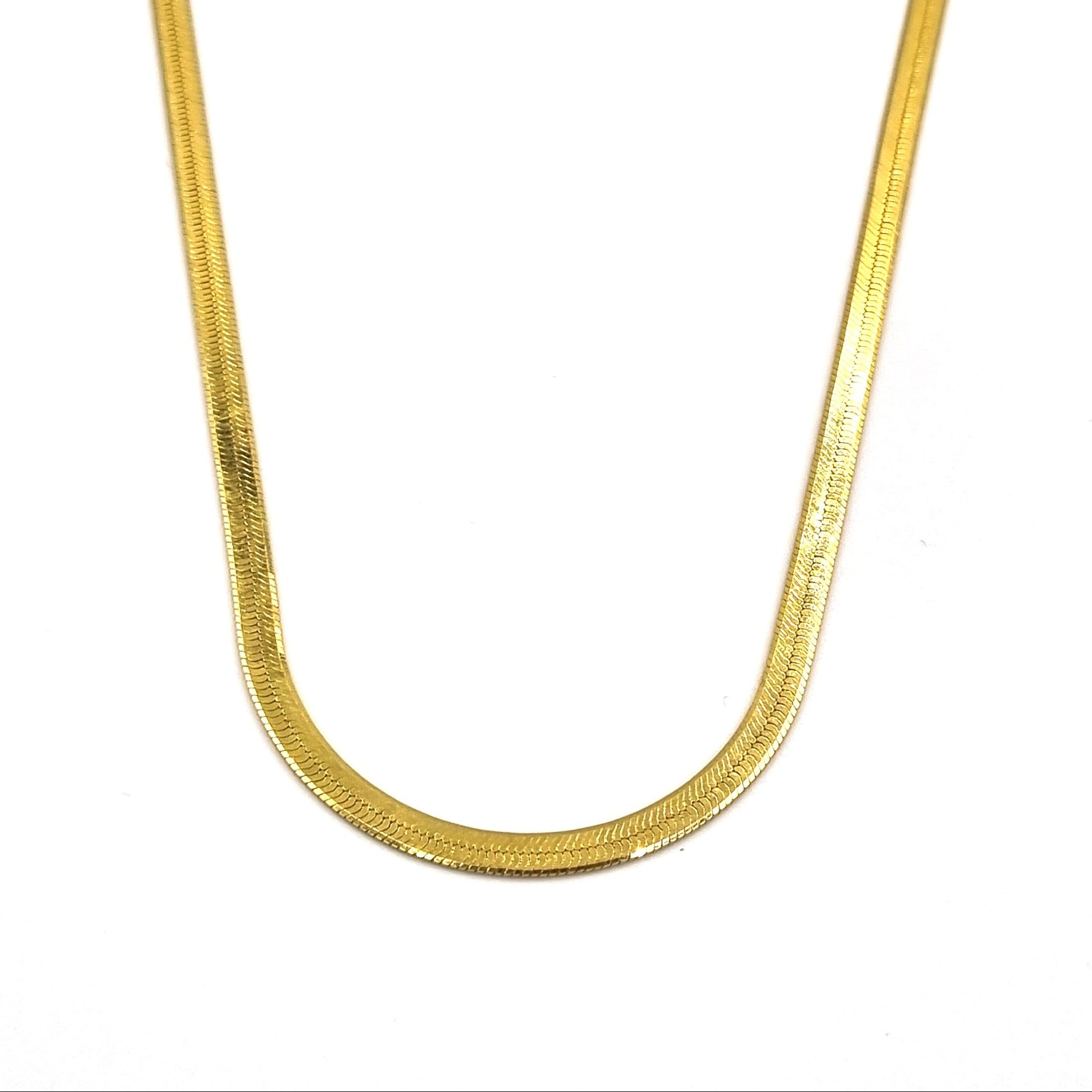 Roca de Piña-  Herringbone Necklace- Goldplated 925 sterling silver